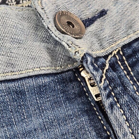 Ariat Real Jeans Womens 28x31 R Bootcut Raw Hem Distressed Low Rise Capitola - Picture 5 of 14